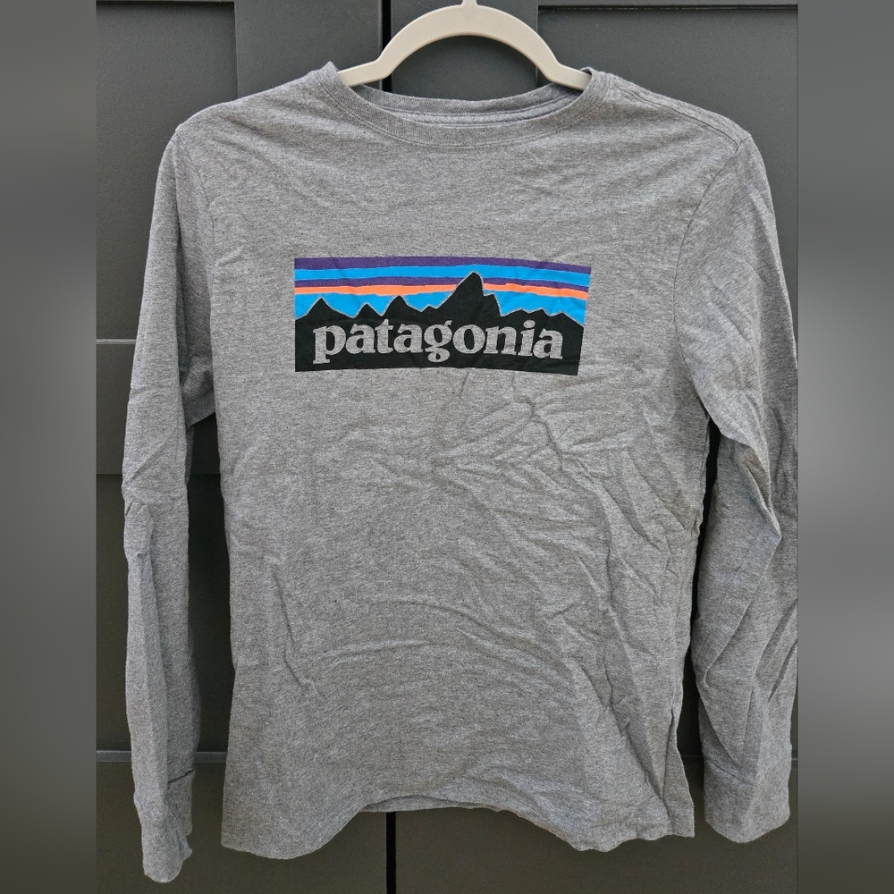 Patagonia Kids' Heather Gray Organic Cotton Shirt